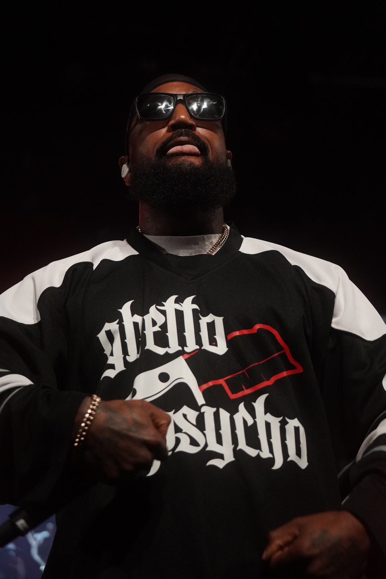 Ghetto Psycho jersey portrait under stage lights